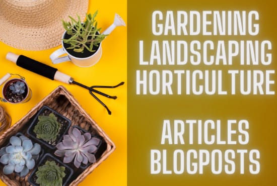 Gig Preview - Write gardening articles and blog posts