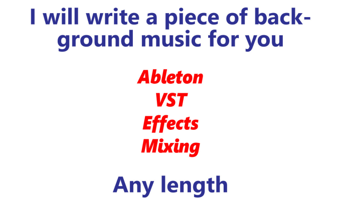 Gig Preview - Create a one off piece of background music