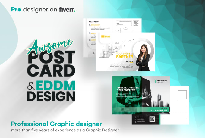 Gig Preview - Create awesome  postcard design in 24hrs