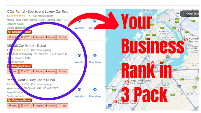 Gig Preview - Do 4000 live google maps citations for local business SEO