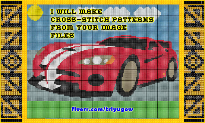 Gig Preview - Make cross stitch patterns from your image files