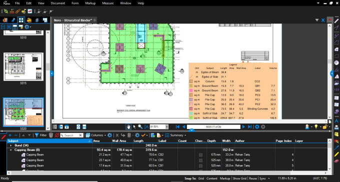 Gig Preview - Do concrete takeoff and estimation, on bluebeam, planswift