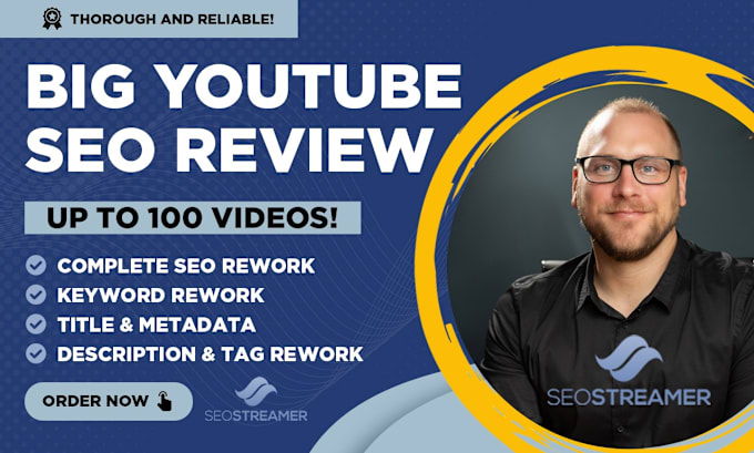 Gig Preview - Do SEO for your youtube channel and videos big time