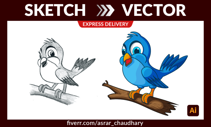 Gig Preview - Convert your sketch or image to digital vector art logo