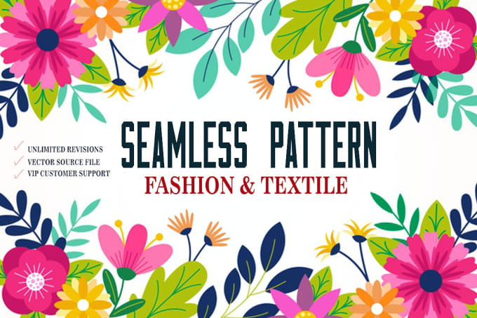 Gig Preview - Design seamless pattern, textile prints, pattern design