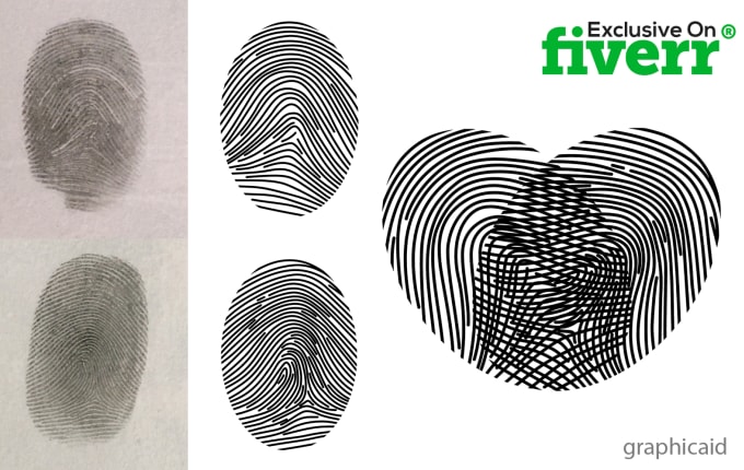 Gig Preview - Vector trace or digitalize your fingerprint