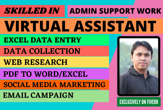 Gig Preview - Be your authentic virtual assistant for admin support work