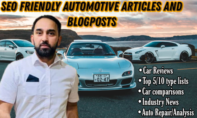 Gig Preview - Write automotive articles and blogposts within 24 hours