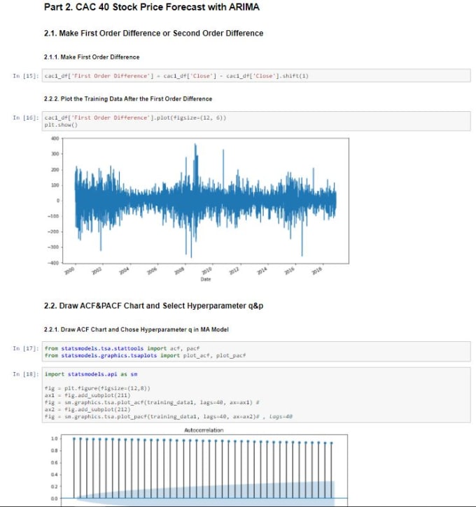 Gig Preview - Develop time series forecasting for you using python