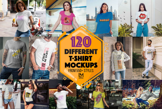 Bestseller - create 120 different realistic t shirt mockup