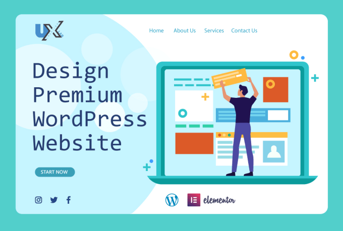 Gig Preview - Create a professional and responsive wordpress website elementor pro