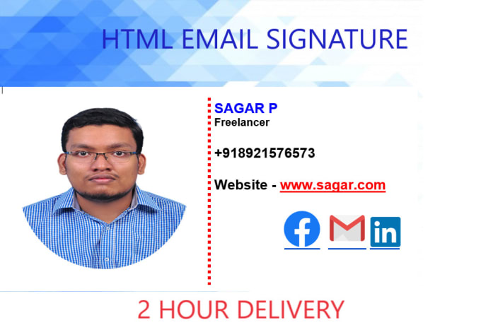 Gig Preview - Design clickable HTML email signature