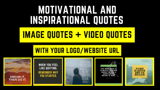 Gig Preview - Design motivational inspirational image quotes with your logo