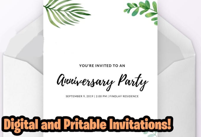 Gig Preview - Design a digital online invitation in print quality