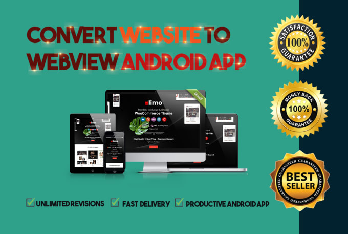 Bestseller - convert website to webview android app,mobile app in 5 hours