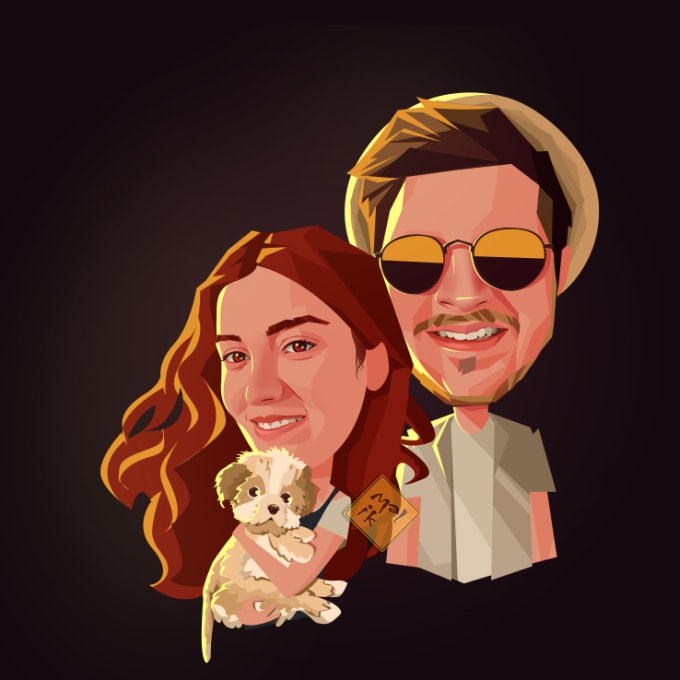 Gig Preview - Draw cute couple cartoon portrait