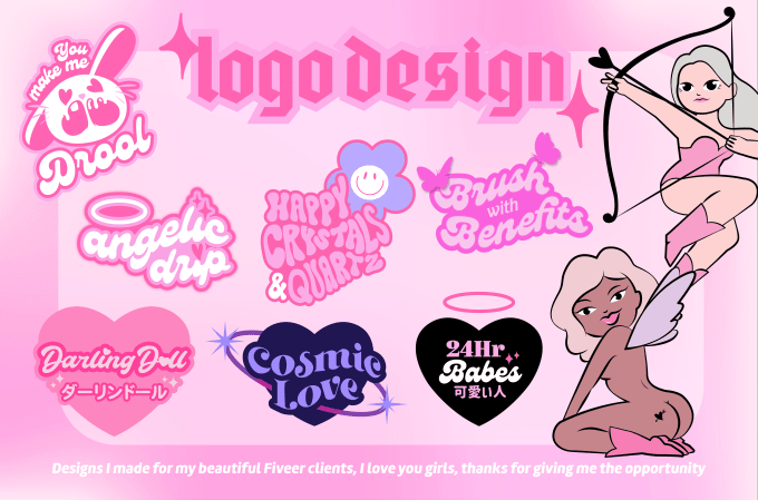 Gig Preview - Design aestethic girly logo for you