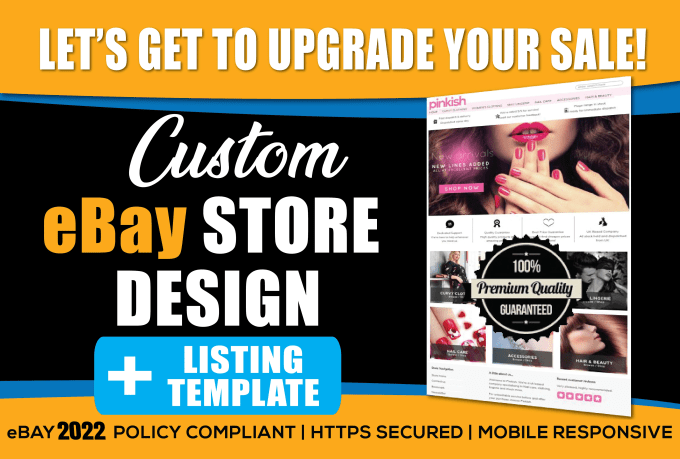 Bestseller - design premium ebay store and custom listing template 2024