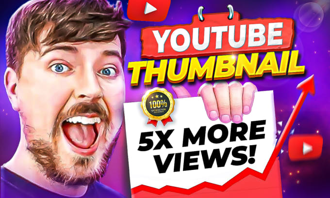 Gig Preview - Design amazing youtube thumbnail in 3 hours