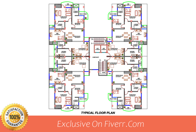 Gig Preview - Design your architectural 2d drawings floor plan in autocad