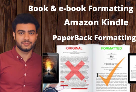 Gig Preview - Do book formatting for amazon kindle and paperback from word or pdf