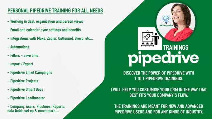 Gig Preview - Make you a tailored training on pipedrive CRM