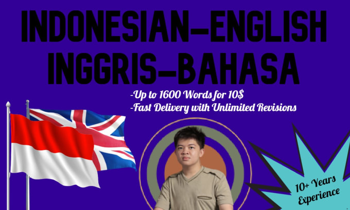 Bestseller - translate anything from indonesian to english and vice versa