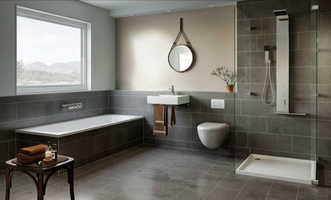 Gig Preview - Create and render your 3d bathroom design