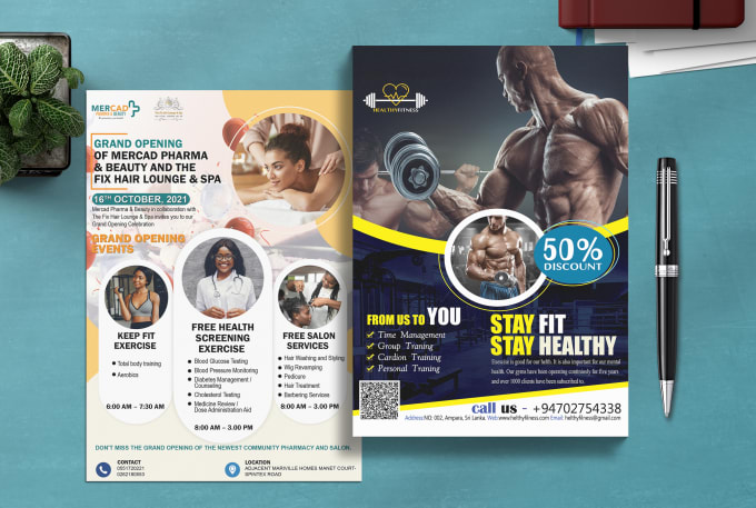 Gig Preview - Make creative fitness, gym, workout, sports flyer, brochure, and poster