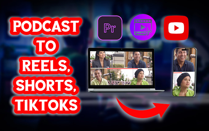 Gig Preview - Turn your yt video or any footage into reels, tik tok shorts video editor