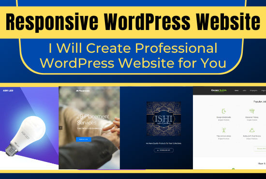 Gig Preview - Create professional and responsive wordpress website