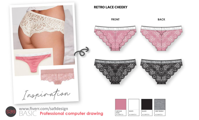 Bestseller - create panty, underwear design, cad, tech pack