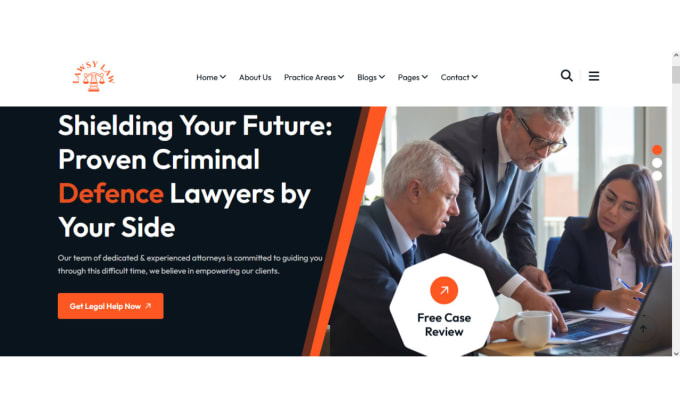 Gig Preview - Create lawyer, law firm website in wordpress with booking system