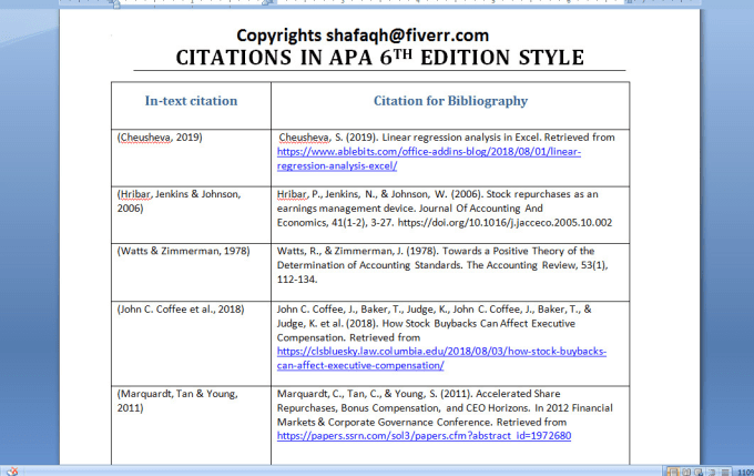 Gig Preview - Create your reference list with citation