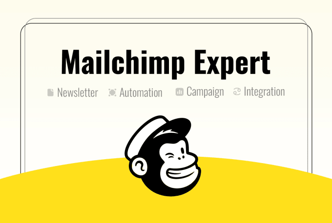 Gig Preview - Be your mailchimp expert email marketing manager