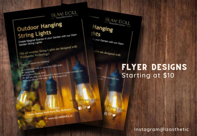 Gig Preview - Design product flyers or social media posts