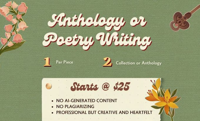 Bestseller - be your poetic writer for your poetry postings or collection