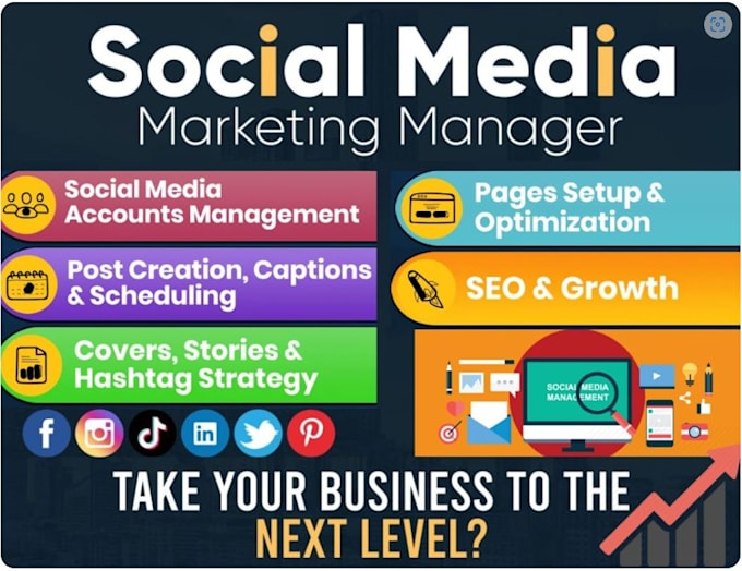 Gig Preview - Be your social media page or account manager for 30 days