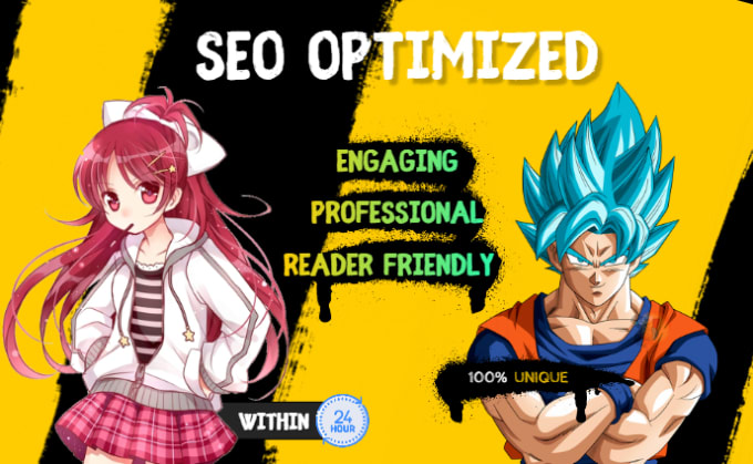 Gig Preview - Write highly engaging anime article or blog post within 24 hours