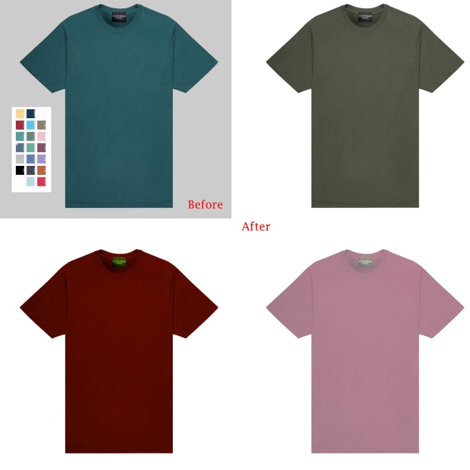 Gig Preview - Photoshop color correction product and cloth