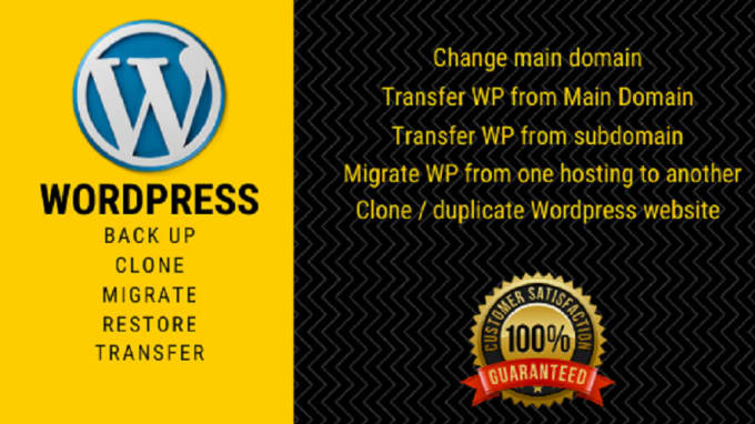 Gig Preview - Do backup migrate, transfer wordpress website quickly