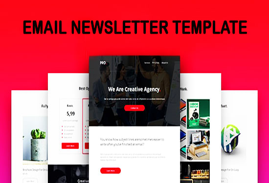 Gig Preview - Design mailchimp email template and newsletter template