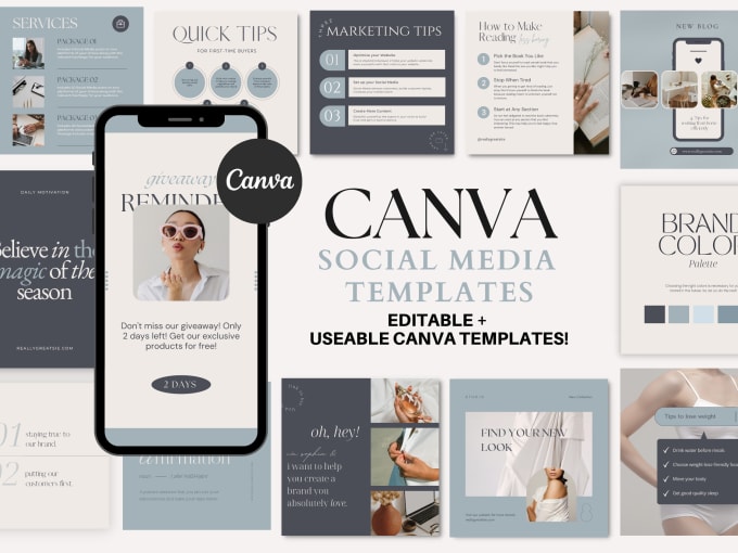 Gig Preview - Create canva instagram templates for a beautiful feed