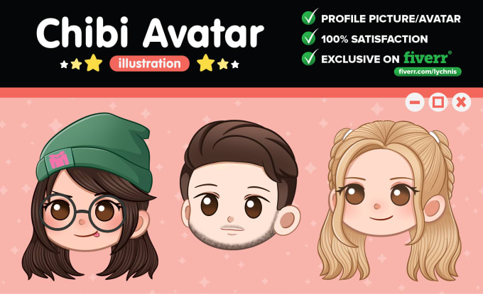 Gig Preview - Draw cute chibi anime avatar your profile picture twitch youtube discord stream