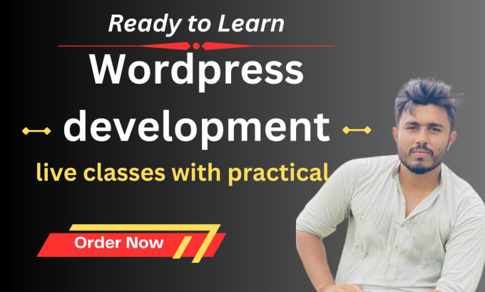 Gig Preview - Teach you wordpress website development online coding lessons