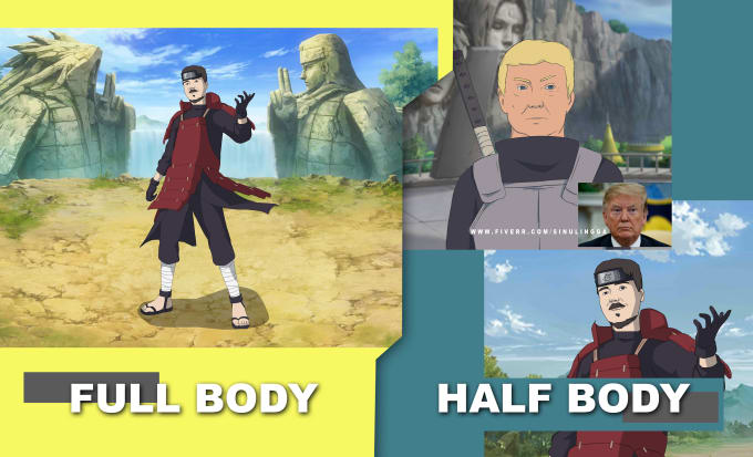 Gig Preview - Draw you into a cartoon character in the naruto or boruto