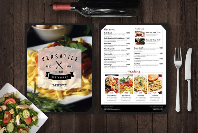 Gig Preview - Make editable restaurant menu digital menu, food menu design