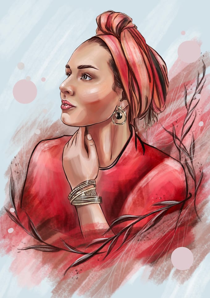 Gig Preview - Draw digital portrait illustration