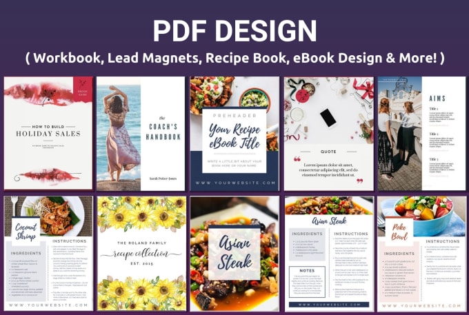 Gig Preview - Design PDF workbook, worksheet, lead magnet, checklist, ebook design