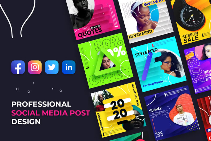 Gig Preview - Create professional social media post design for your brand